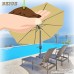 Strong Camel Patio Umbrella 10' with Tilt and Crank 8 Ribs Outdoor Garden Market Parasol Sunshade (Tan)   570068247